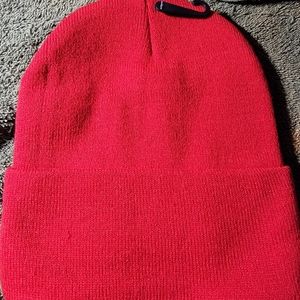 New Knit Cuff up Red Beanie Stocking cap